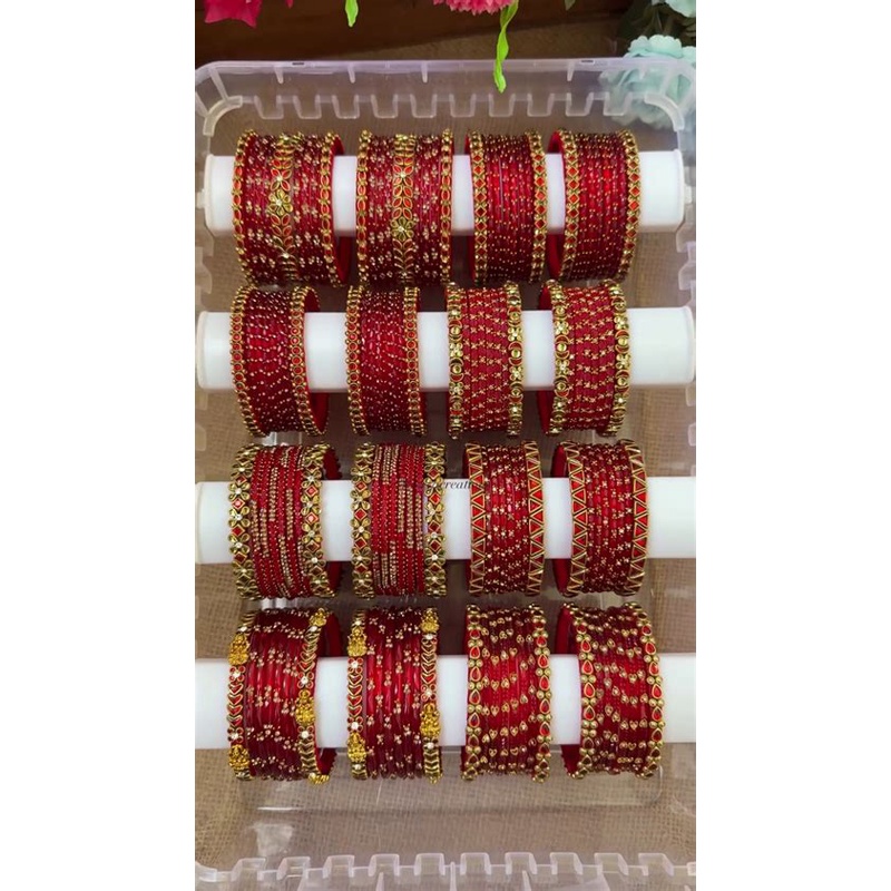 Bangles Glass Red