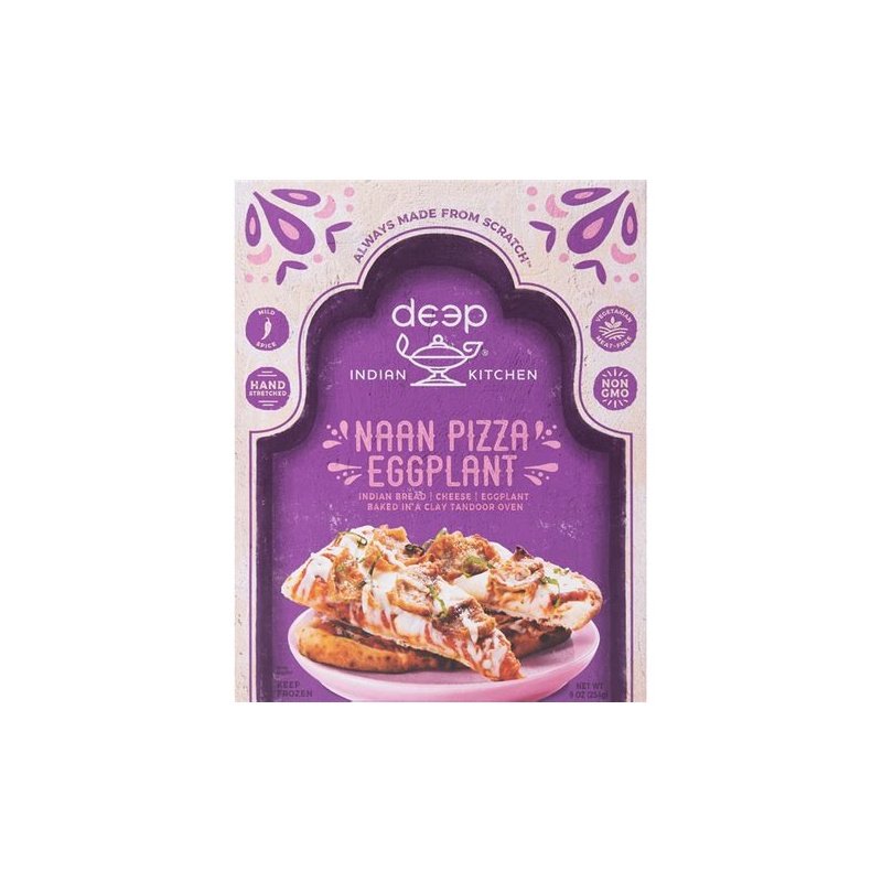 Deep Eggplant Naan Pizza
