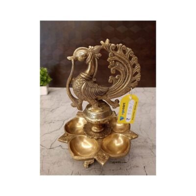 Peacock Brass Diya Each