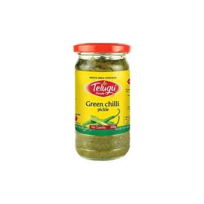 Telugu Green Chilli Pickle With Garlic